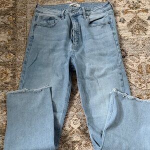 JBD jeans, straight leg, distressed ankle. Never worn